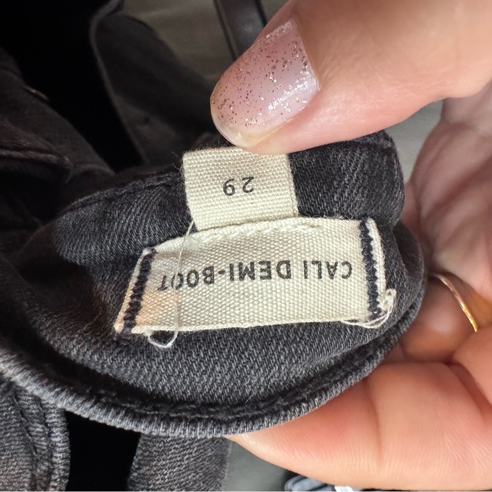 Madewell black Cali Demi-bootcut jeans size 29 in good condition - Picture 6 of 7